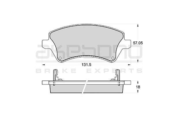 AKEBONO Első fékbetét AN-8055WK_AKE