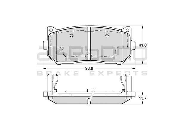 AKEBONO Hátsó fékbetét AN-8091WK_AKE