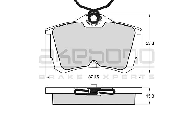 AKEBONO Fékbetét, mind AN-8110WK_AKE