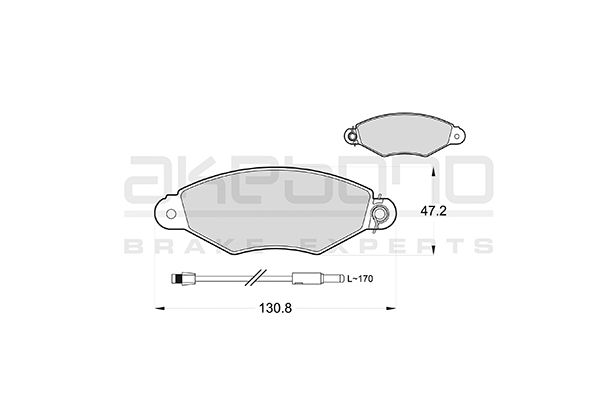 AKEBONO Első fékbetét AN-8118WK_AKE