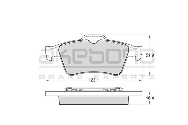 AKEBONO Hátsó fékbetét AN-8121K_AKE