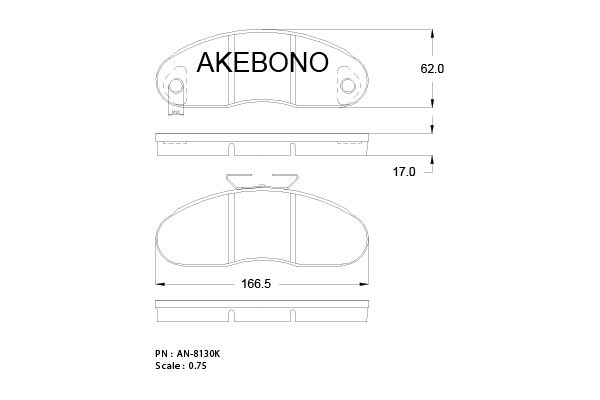 AKEBONO Első fékbetét AN-8130K_AKE