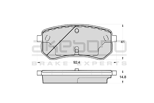 AKEBONO Hátsó fékbetét AN-8140WK_AKE
