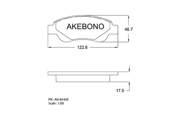 AKEBONO Első fékbetét AN-8145K_AKE