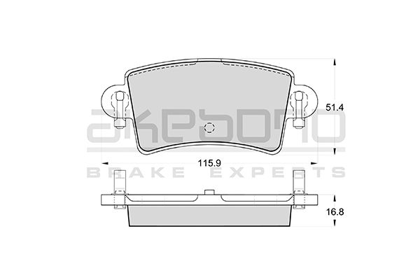 AKEBONO Hátsó fékbetét AN-8155K_AKE