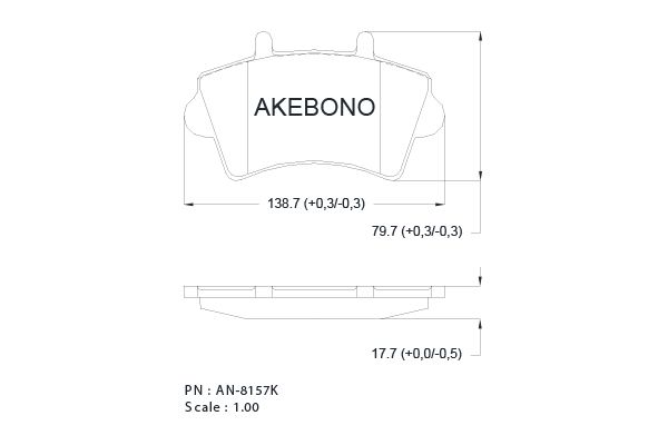 AKEBONO Első fékbetét AN-8157K_AKE