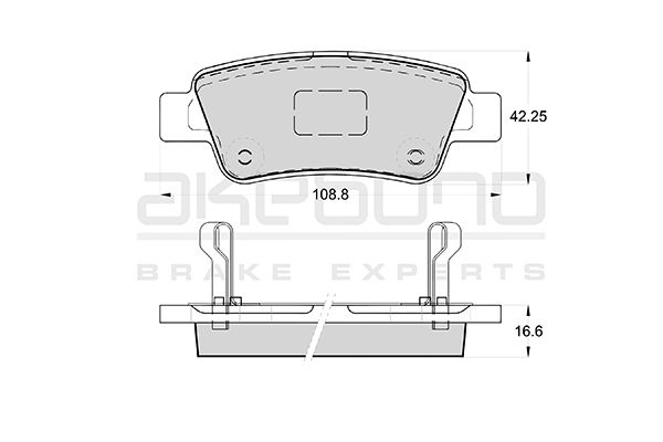 AKEBONO Hátsó fékbetét AN-8162WK_AKE