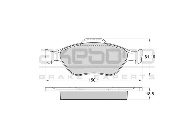 AKEBONO Első fékbetét AN-8182K_AKE