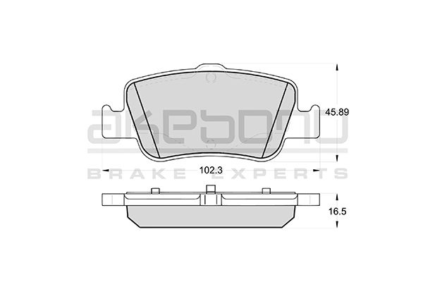 AKEBONO Hátsó fékbetét AN-8187WK_AKE