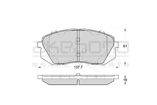 AKEBONO Első fékbetét AN-8191WK_AKE