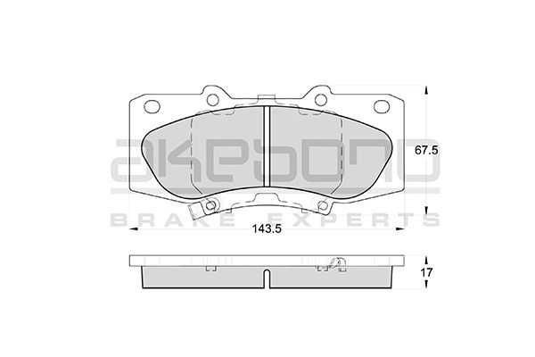 AKEBONO Fékbetét, mind AN-8221WK_AKE