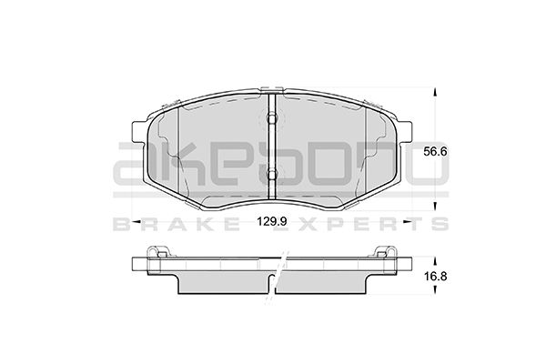 AKEBONO Fékbetét, mind AN-8222WK_AKE