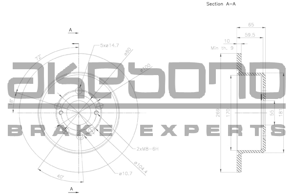 AKEBONO Féktárcsa, mind BN-1183_AKE