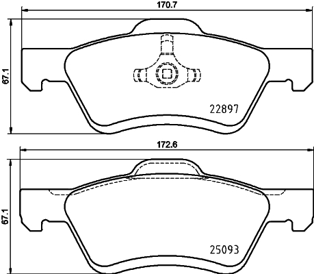 HELLA Fékbetét, mind 8DB355031-691