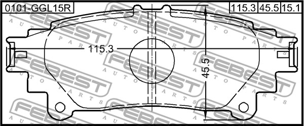 FEBEST Hátsó fékbetét 0101-GGL15R_FEBEST