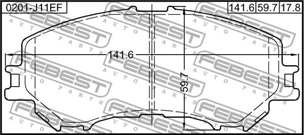 FEBEST Első fékbetét 0201-J11EF_FEBEST