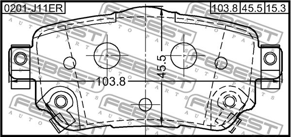 FEBEST Hátsó fékbetét 0201-J11ER_FEBEST