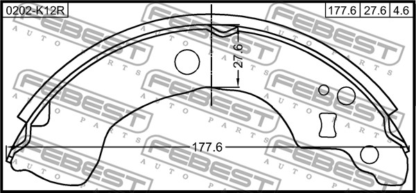 FEBEST Fékpofa 0202-N16R_FEBEST