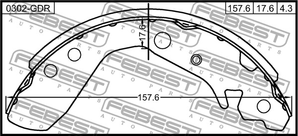 FEBEST Fékpofa 0302-GDR_FEBEST