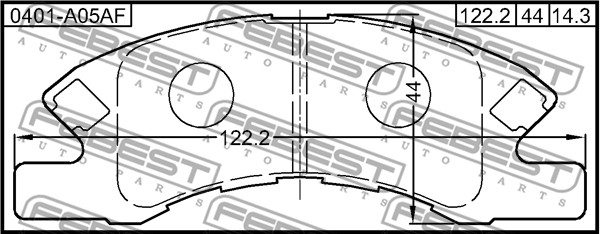 FEBEST Első fékbetét 0401-A05AF_FEBEST