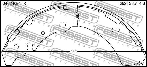 FEBEST Fékpofa 0402-KB4TR_FEBEST