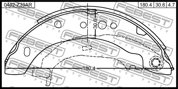 FEBEST Fékpofa 0402-Z39AR_FEBEST