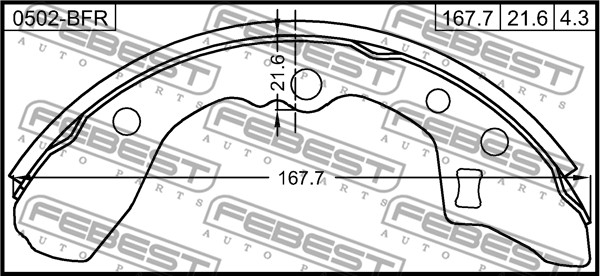 FEBEST Fékpofa 0502-BFR_FEBEST