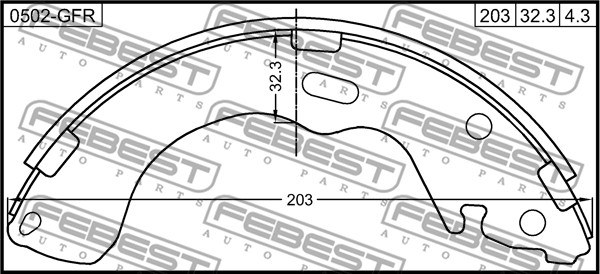 FEBEST Fékpofa 0502-GFR_FEBEST