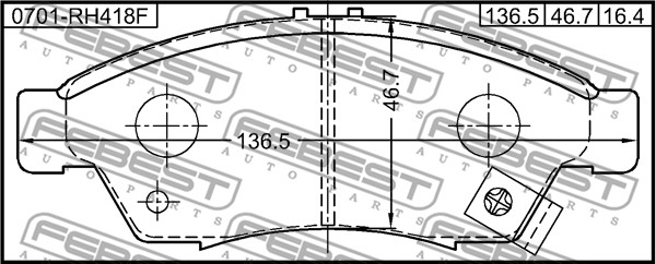 FEBEST Első fékbetét 0701-RH418F_FEBEST