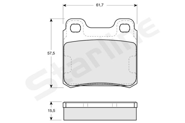 STARLINE Hátsó fékbetét BDS103_SL