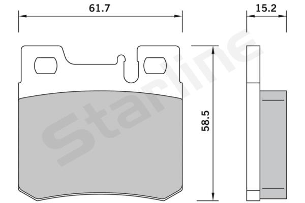 STARLINE Hátsó fékbetét BDS385_SL