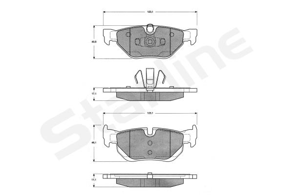 STARLINE Hátsó fékbetét BDS465_SL