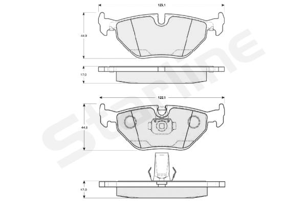 STARLINE Hátsó fékbetét BDS819P_SL