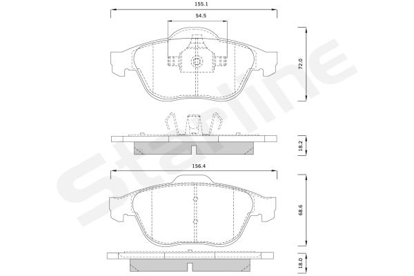 STARLINE Első féktárcsa BDS825P_SL