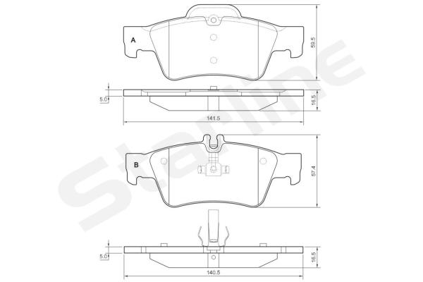 STARLINE Hátsó fékbetét BDS827P_SL