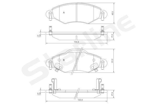 STARLINE Első fékbetét BDS828P_SL