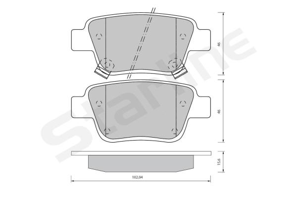 STARLINE Hátsó fékbetét BDS834P_SL