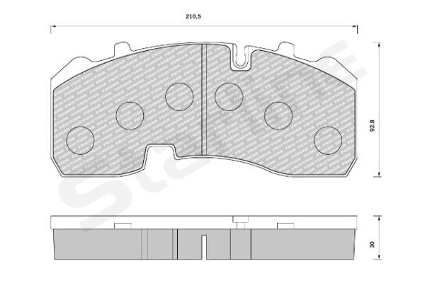 STARLINE Hátsó fékbetét BDT005_SL