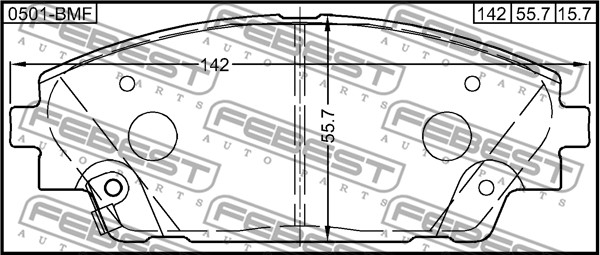 FEBEST Fékbetét, mind 0501-BMF_FEBEST