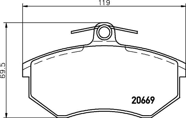 HELLA Fékbetét, mind 8DB355021-111