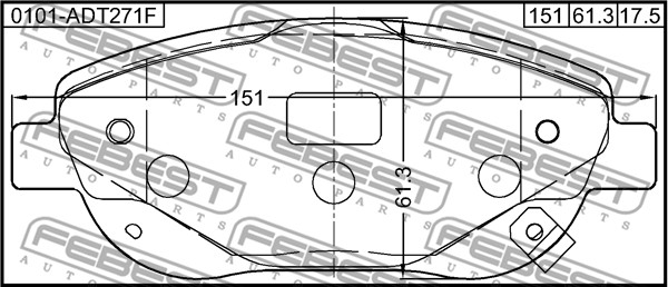 FEBEST Első fékbetét 0101-ADT271F_FEBEST