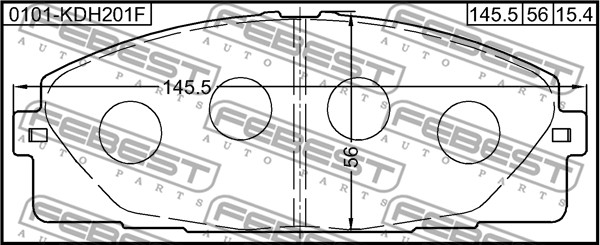 FEBEST Első fékbetét 0101-KDH201F_FEBEST