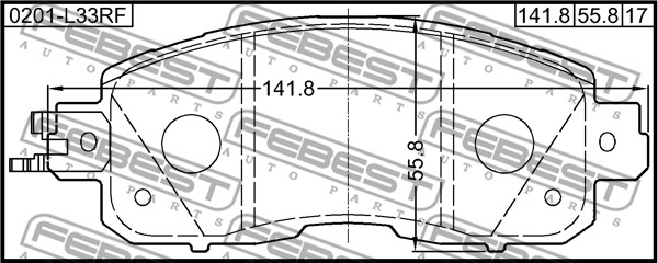 FEBEST Első fékbetét 0201-L33RF_FEBEST