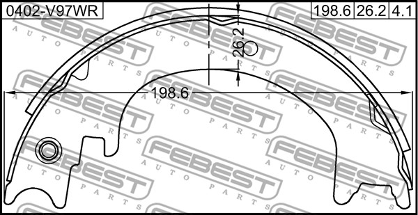 FEBEST Fékpofa 0402-V97WR_FEBEST