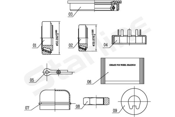 STARLINE Kerékcsapágy készlet LO00529_SL