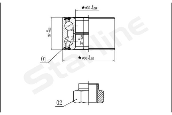 STARLINE Kerékcsapágy készlet LO00559_SL