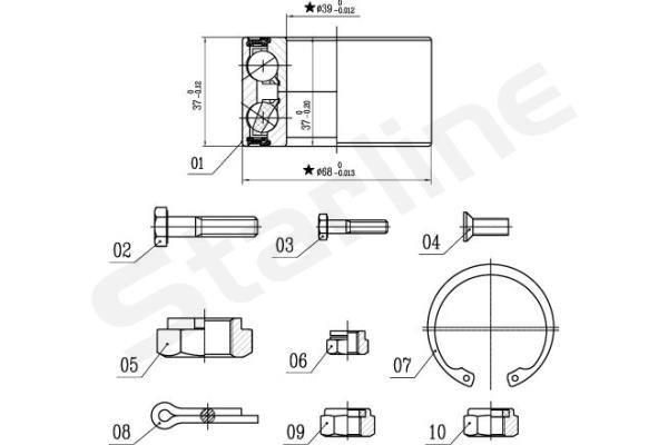 STARLINE Kerékcsapágy készlet LO00575_SL