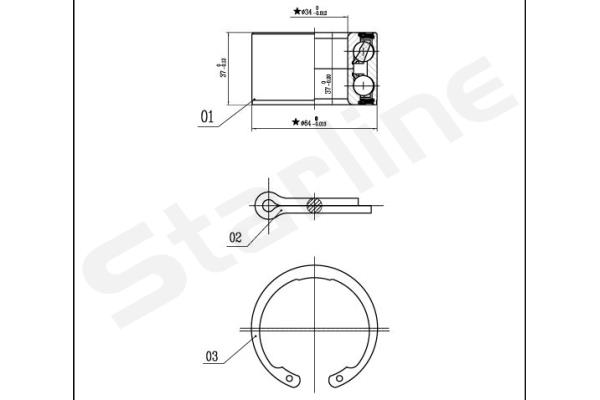 STARLINE Kerékcsapágy készlet LO00663_SL