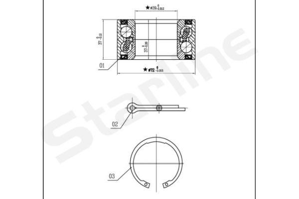 STARLINE Kerékcsapágy készlet LO00736_SL