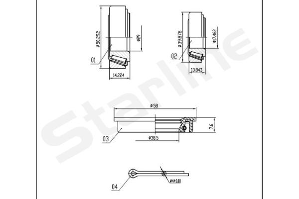 STARLINE Kerékcsapágy készlet LO00944_SL